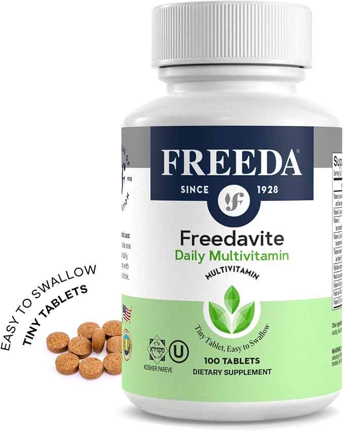 Freedavite Tiny Tablet B1, B2, B2, B6, B6, B12, B12, Biotin, 100 Count