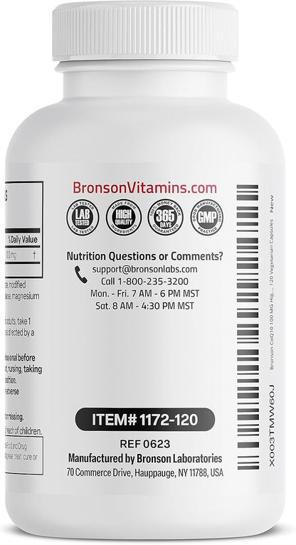 Bronson CoQ10 100 MG High Potency 120 Vegetarian