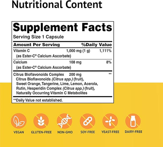 American Health Ester-C 1000 mg 90 Capsules 3) - 24-Hour Immune 270 Total
