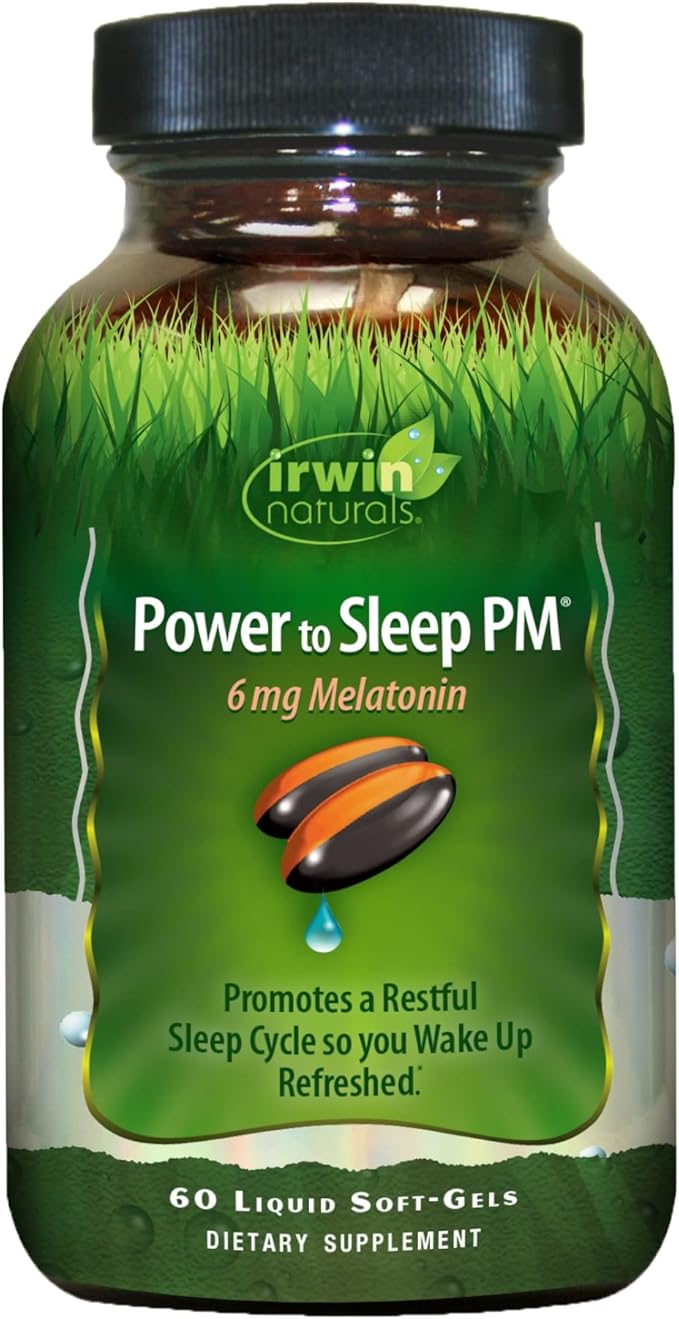 Irwin Naturals Power to Sleep PM 60 Liquid 6mg Melatonin, 30 Servings