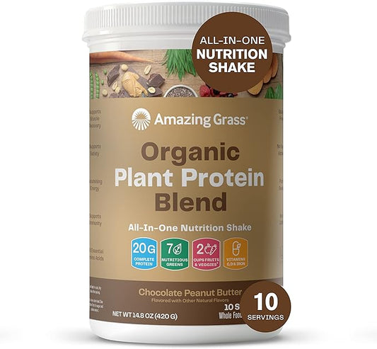 Amazing Grass Organic Plant Protein Blend: 10 Servings, 14.8 Ounce 1)