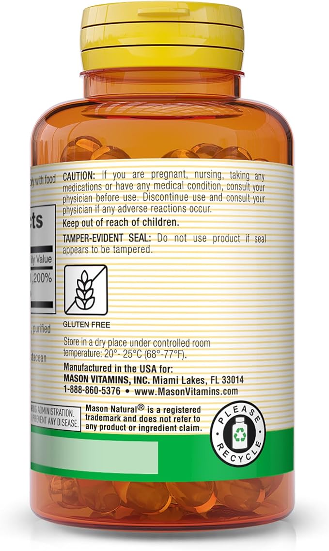MASON NATURAL Vitamin E 180 mg (400 IU) 100 Softgels
