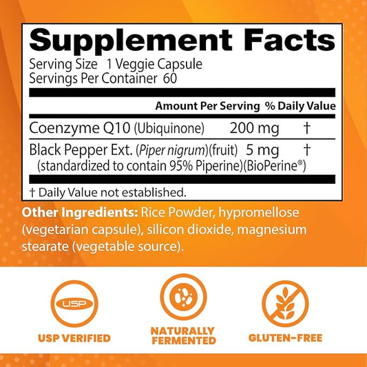 Doctor's Best High Absorption CoQ10 200 mg 60 Veggie