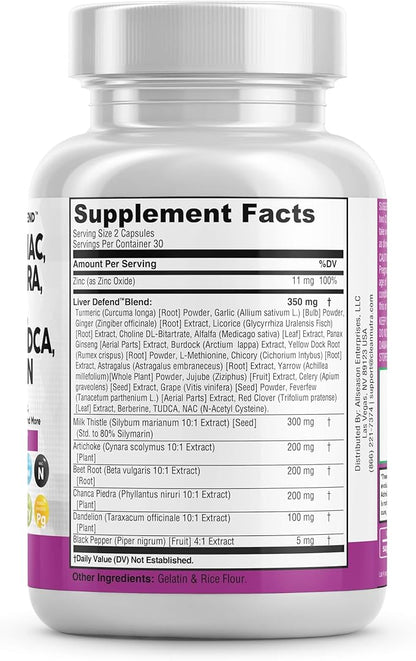 Milk Thistle 3000mg NAC Chanca Piedra 2000mg Beet 2000mg Artichoke 2000mg Dandelion 1000mg - 60 Count