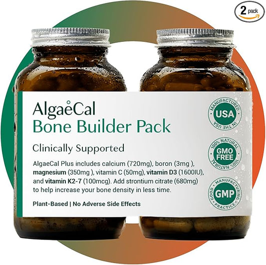AlgaeCal - Bone Builder Pack K2 (100mg), (100mg), D3 D3 (1600 (1600 IU), 16 nutrients