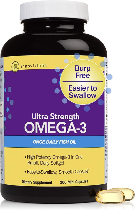 InnovixLabs Ultra Strength Omega 3 Fish 3 Fatty 200 Omega 3 Supplement