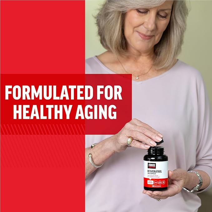 FORCE FACTOR Resveratrol Supplement to Support 120 Vegetable