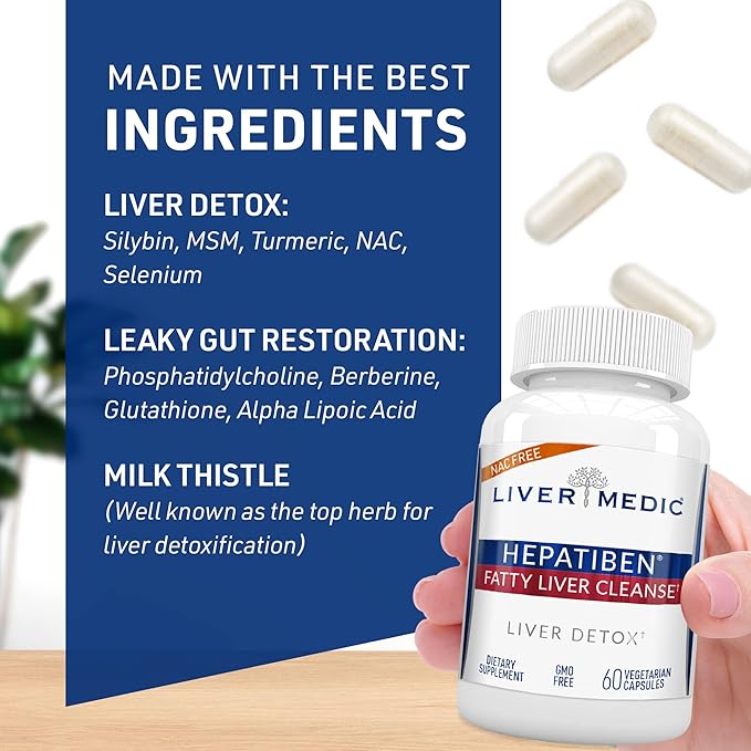 Hepatiben Liver Detox Cleanse, Non-GMO 60 Vegetarian