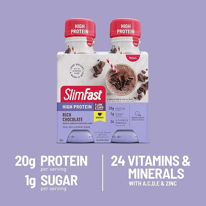SlimFast Advanced Energy High Protein Meal 20g of 11 Fl. 4 Count