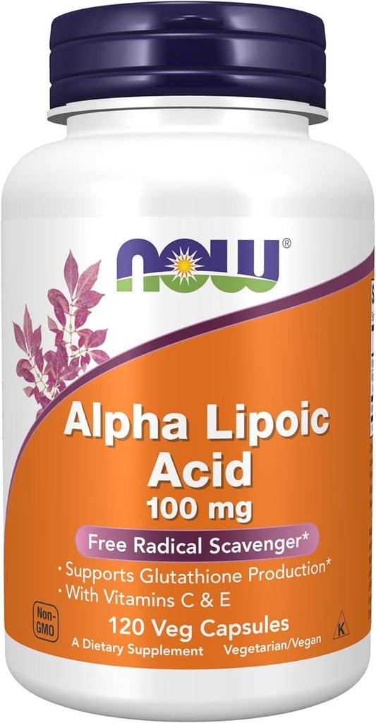 NOW Supplements, Alpha Lipoic Acid 100 120 Veg