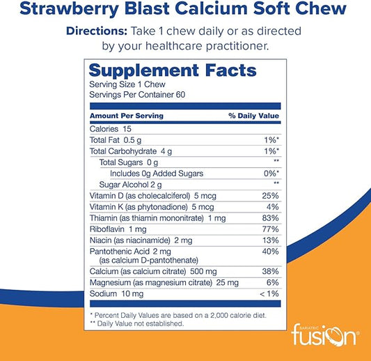 Bariatric Fusion Calcium Citrate & Energy 60 Count