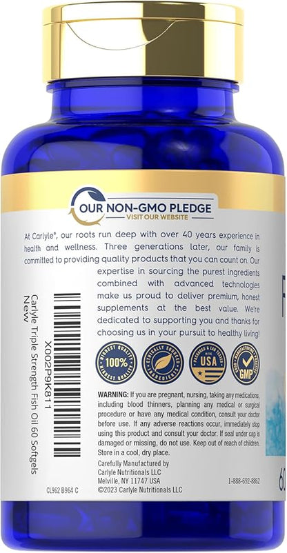 Carlyle Triple Strength Fish Oil 1400mg | 60 Softgels 3 Supplement