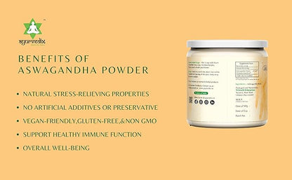Organic Ashwagandha Root Powder 5.29oz Reusable 100% Raw 3