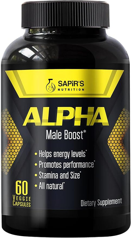 Alpha Enlargement Pills for Men - Increase 2 in 60 Days Male Enhancing Supplement - Horny Goat Weed Muscle Builder - Testosterone Booster for Men - Energy, Strength, Stamina, Endurance, Performance