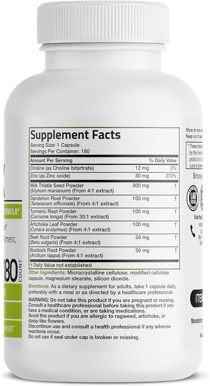 Bronson Liver Detox Advanced Detox & 180 Vegetarian