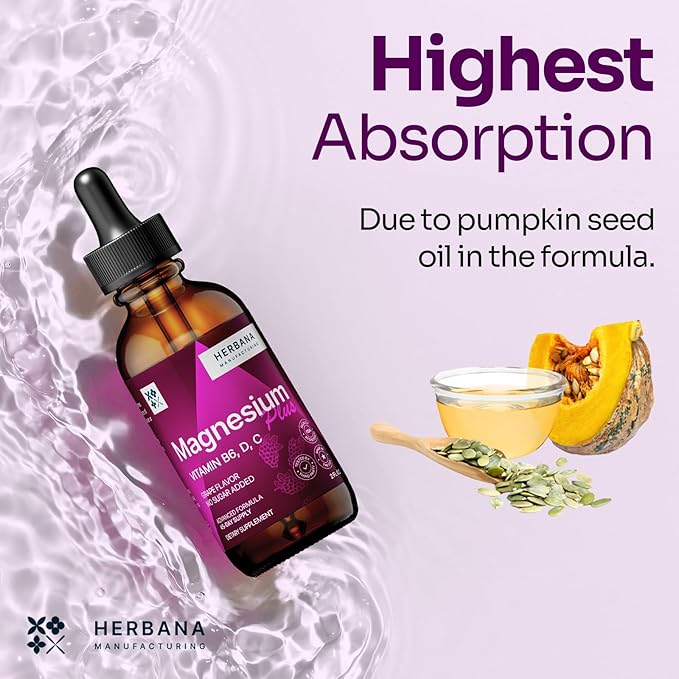 Magnesium Plus Grape Flavor 2 fl B6, D, 100% Absorption 45-Day Supply