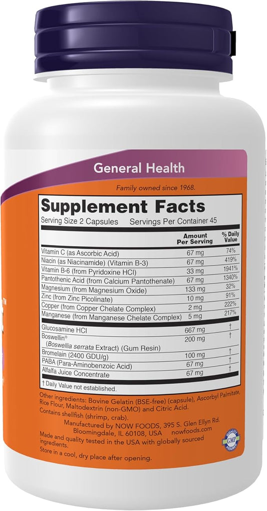 NOW Supplements, Joint Support™ with Glucosamine, 90 Capsules