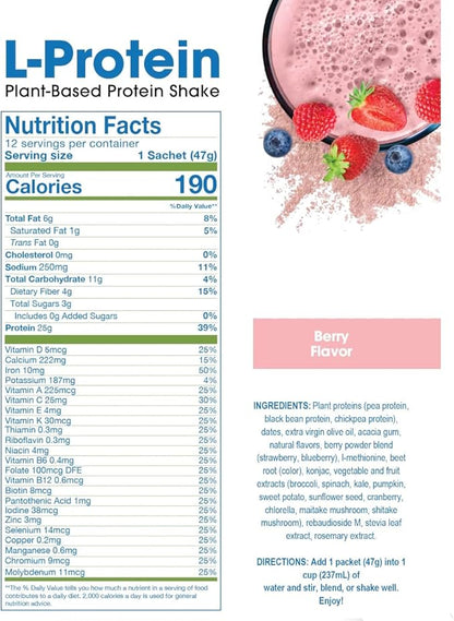 ProLon Longevity Plant Based Protein Powder 25g of 24 Packets