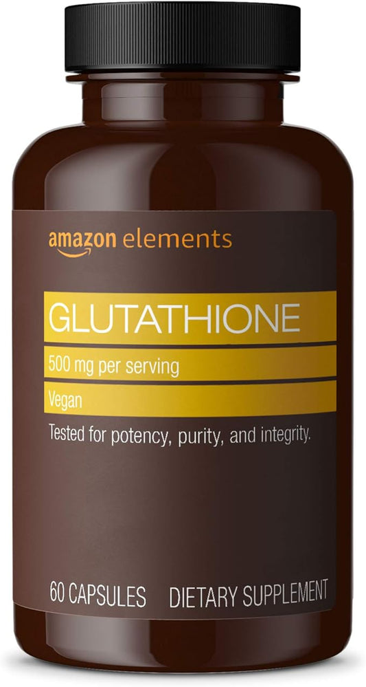 Amazon Elements Glutathione, 500mg, 60 Capsules, 2 month