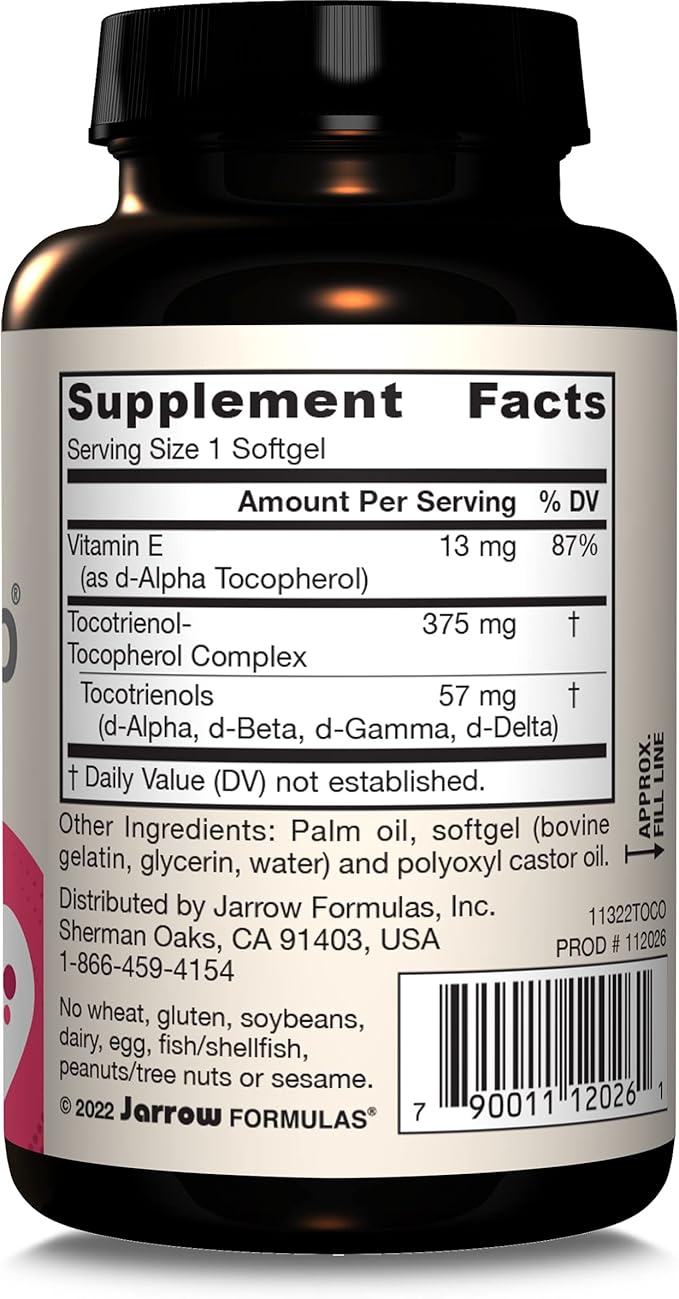 Jarrow Formulas Toco-Sorb Cardiovascular Health and 60 Softgels, 30 Day