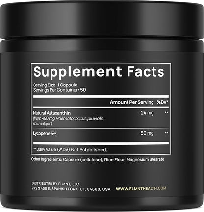 Astaxanthin 24mg + Lycopene 50mg Clinical 100% Natural