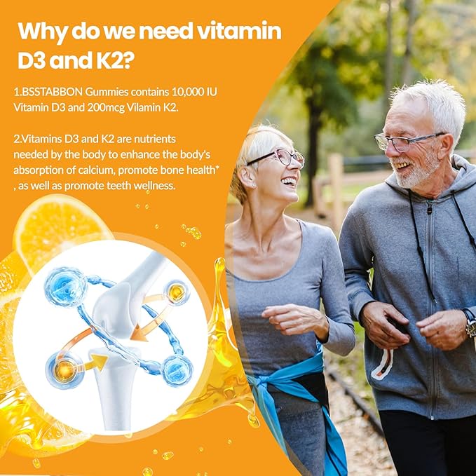 Vitamin D3 & K2 Vitamin D3, 250 mcg K2, 200 200 mcg (60 Count)