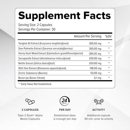 Testosterone Booster for Men - Male Enhancing Supplement - Test Booster for Endurance, Drive, Stamina, Strength, Size, Libido & Lean Muscle Growth - Supports Healthy Blood Circulation - 120 Pills