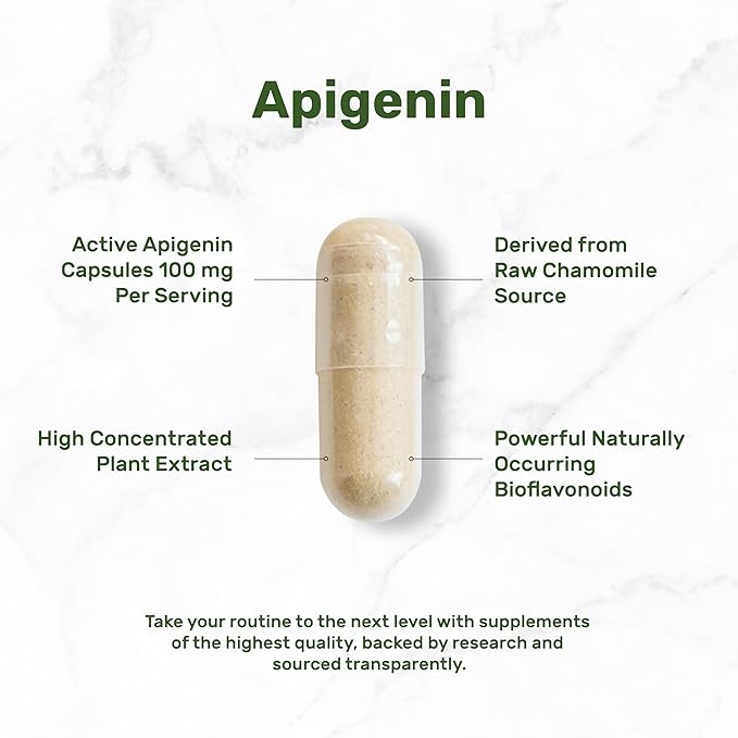 Apigenin, 100mg Per Serving, 240 Capsules