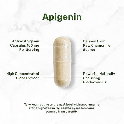 Apigenin, 100mg Per Serving, 240 Capsules
