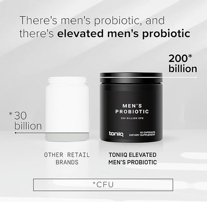 Probiotics for Men - Ultra High Potency, 200 Billion CFU, 20 Strains, Prebiotics for Digestive and Immune Support - Advanced Formula, Third-Party Tested, GMP-Certified