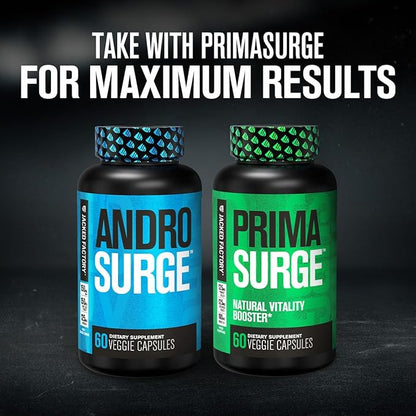 Androsurge Estrogen Blocker for Men - Natural Testosterone Booster for Men & Estrogen Metabolizer with Tongkat Ali, DIM, Long Jack & More - Test Booster & Muscle Builder - 120 Count