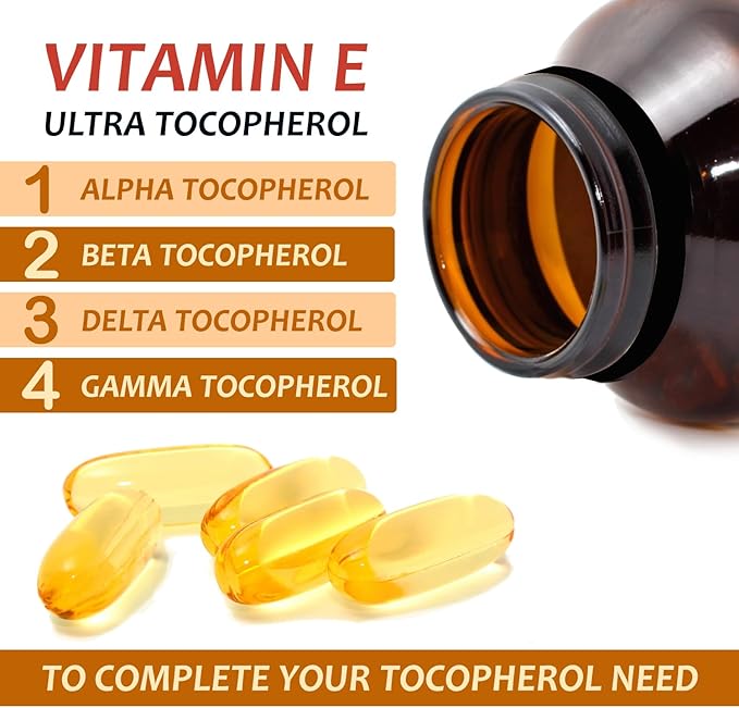 Kala Health Vitamin E 1000 IU 450mg Vitamin 4 Tocopherols