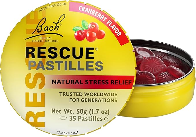 Bach RESCUE PASTILLES, Cranberry Flavor, Natural 35 Count