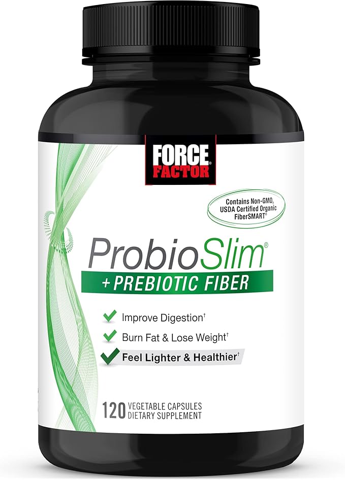 Force Factor ProbioSlim + Prebiotic Fiber 120 Capsules