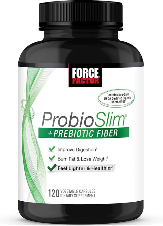 Force Factor ProbioSlim + Prebiotic Fiber 120 Capsules