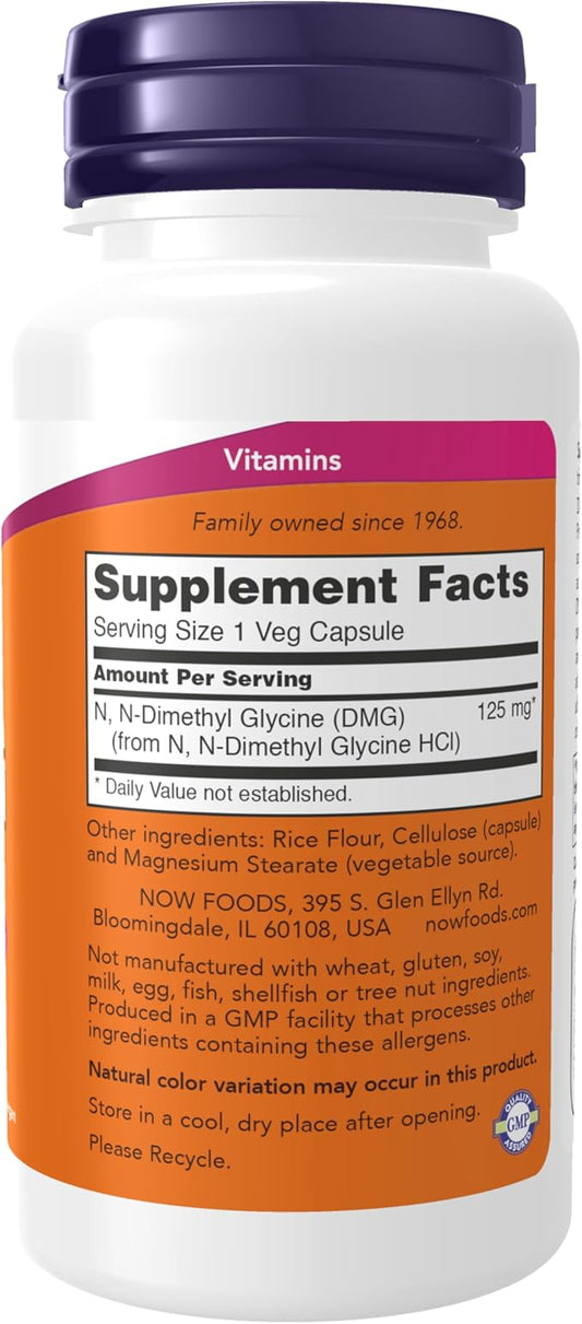 NOW Supplements, DMG (N-Dimethyl Glycine) 125 100 Veg