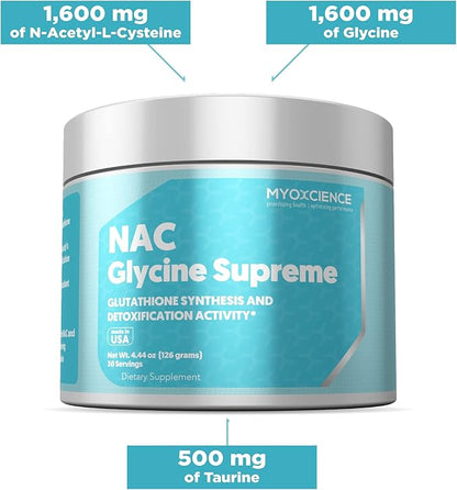 MYOXCIENCE NAC + Glycine Supreme N-Acetyl-L-Cysteine,
