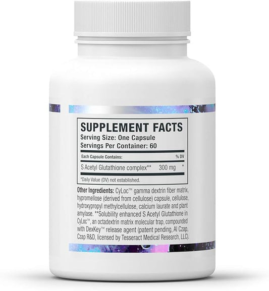 SafeCell S-Acetyl Glutathione Supplement for Neuro 300mg, 60 60 Vegetarian