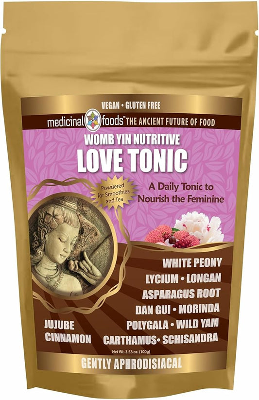 Medicinal Foods Love Tonic Hormonal Balance for Women | 12 Powerful Chinese Herbs Including Schisandra, White Peony & Longan | Yin Energy Booster | All-Natural | Vegan & Gluten-Free | 100g