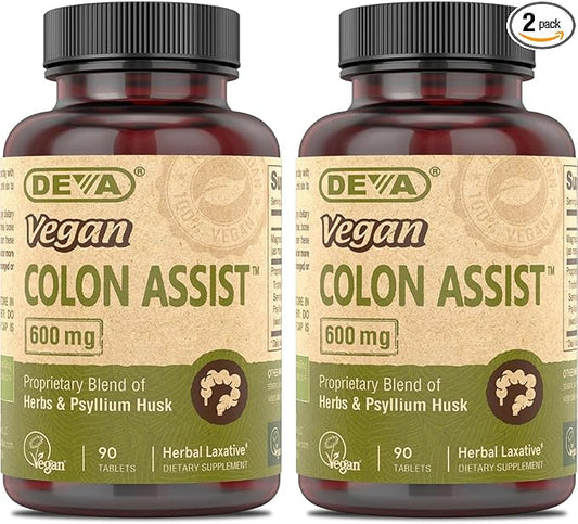 DEVA Vegan Colon Assist 90 Tabs (Pack of 2)