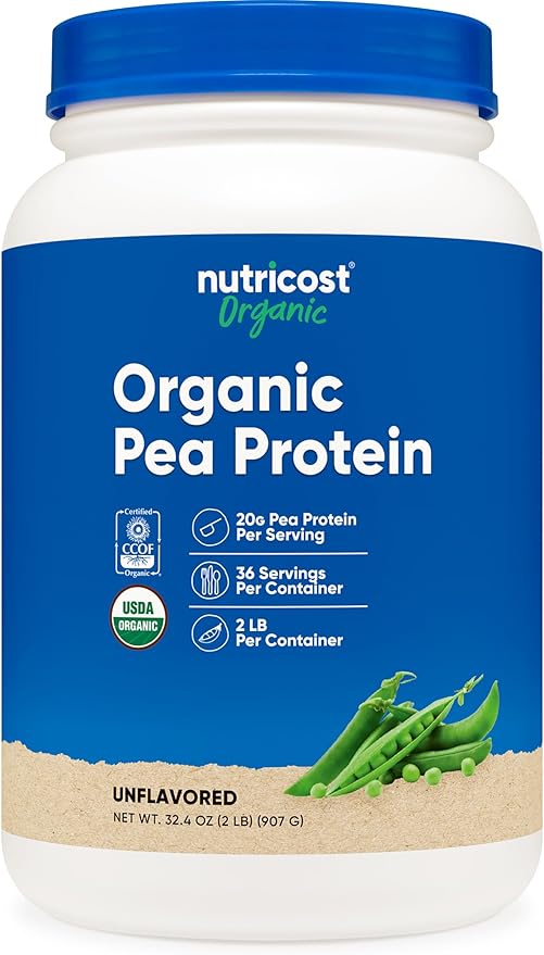 Nutricost Organic Pea Protein Isolate Powder (2LBS)