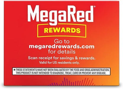MegaRed Omega 3 Fish Oil Supplement 800mg (per 6X Absorption 3 Fatty (80cnt Box),