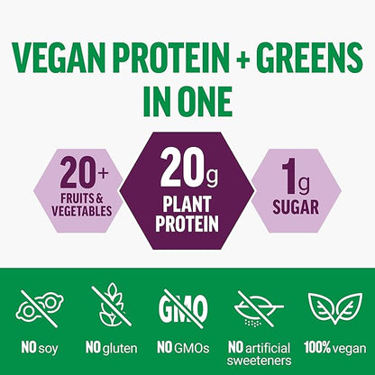 FORCE FACTOR Vegan Plant Protein, Plant-Based 20g Plant 20 Servings