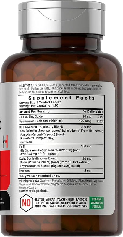 Horbäach - DHT Advanced Hair Formula | 120 Tablets | Non-GMO and Gluten Free Hair Formula Blend with Saw Palmetto, Kudzu, and Fo-Ti