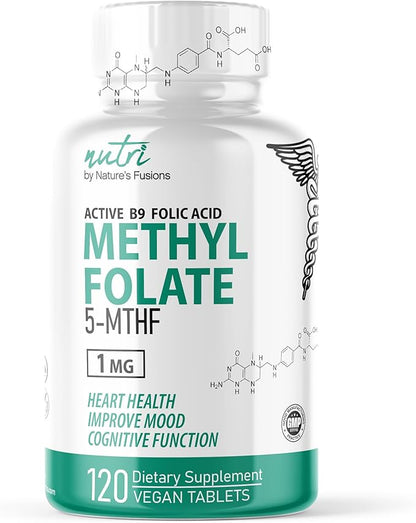 Nutri 5-MTHF L Methylfolate 1MG 4 Month 120 Vegan