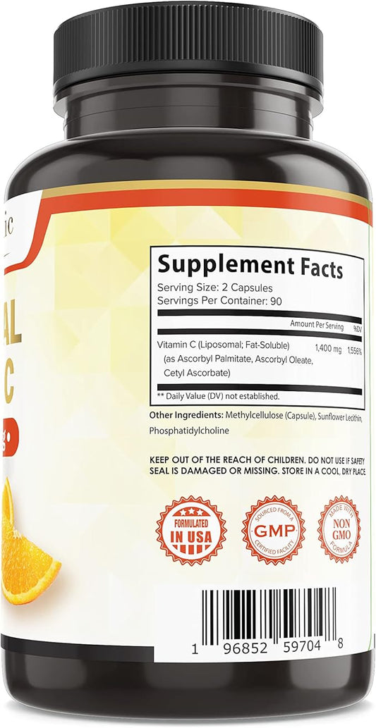 Liposomal Vitamin C Dietary Supplement, Capsules