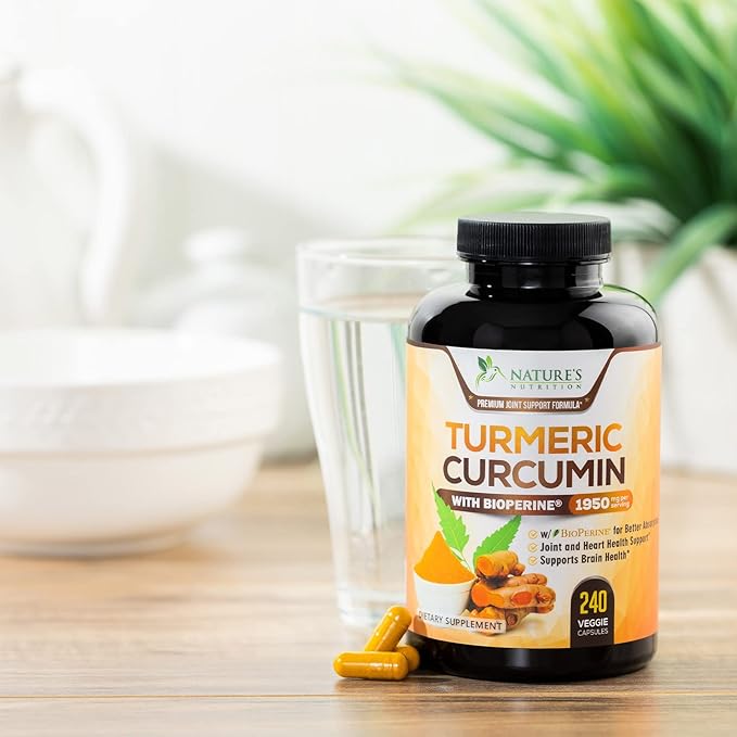 Turmeric Curcumin with BioPerine 95% Standardized 1950mg - 240 Capsules