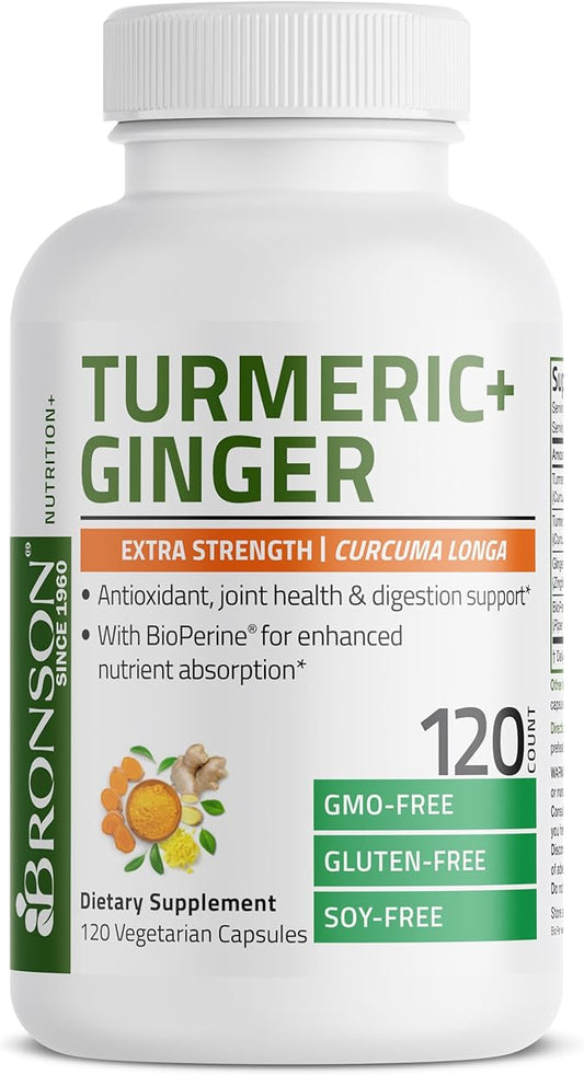 Bronson Turmeric + Ginger Extra Strength 120 Vegetarian