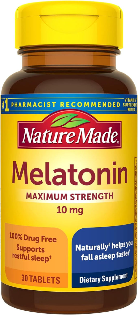 Nature Made Melatonin 10mg Extra Strength 30 Count, 30 Day