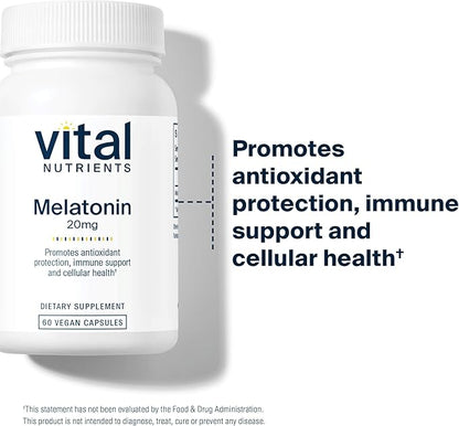 Vital Nutrients Melatonin 20mg 60 Capsules